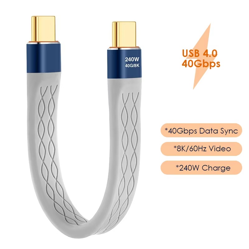 Laptop Accessories Design - Câble de données USB 4.0 240W,