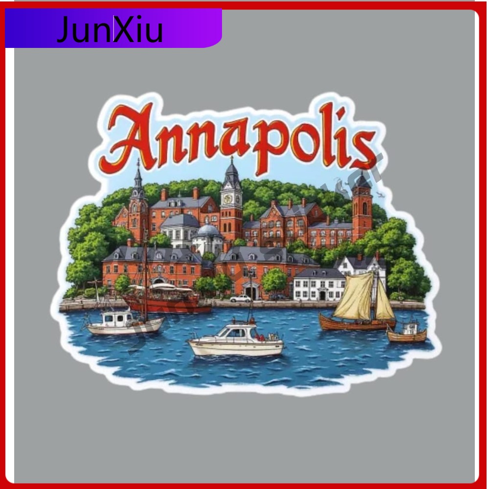 Laptop Accessories Logo - Autocollant de voyage Annapolis Maryland, décalcomanies