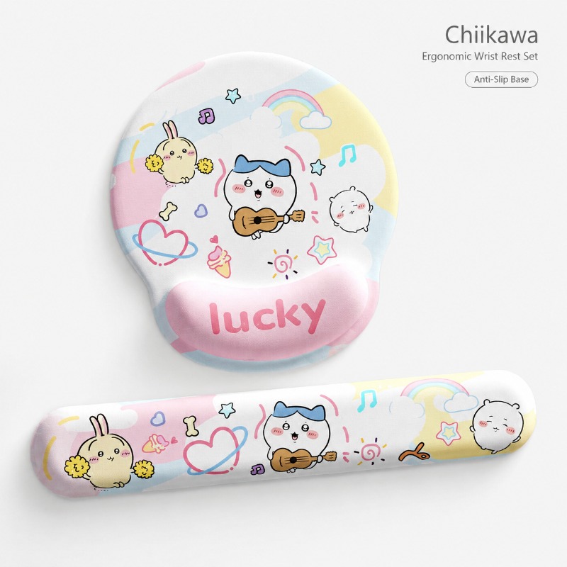 Laptop Accessories Cute - Repose-poignets ergonomique mignon Chiikawa, tapis de
