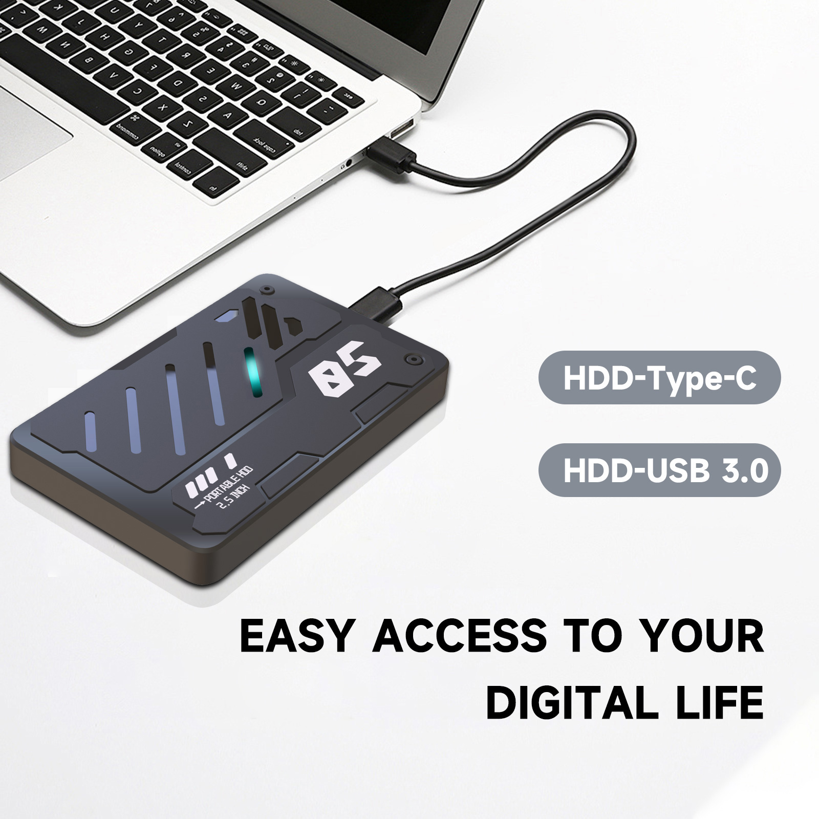 Laptop External Accessories - Disque dur externe USB3.0 type-c, 500