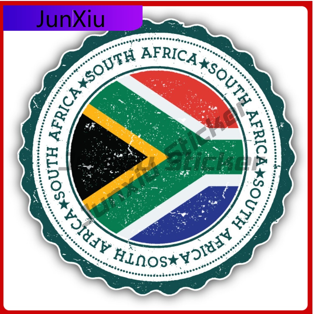 Laptop Accessories South Africa - Autocollant créatif drapeau d'afrique du sud,