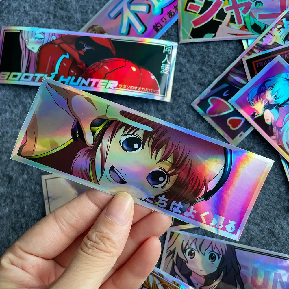 Laptop Accessories Girls - JDM Anime autocollants moto arc-en-ciel décalcomanie