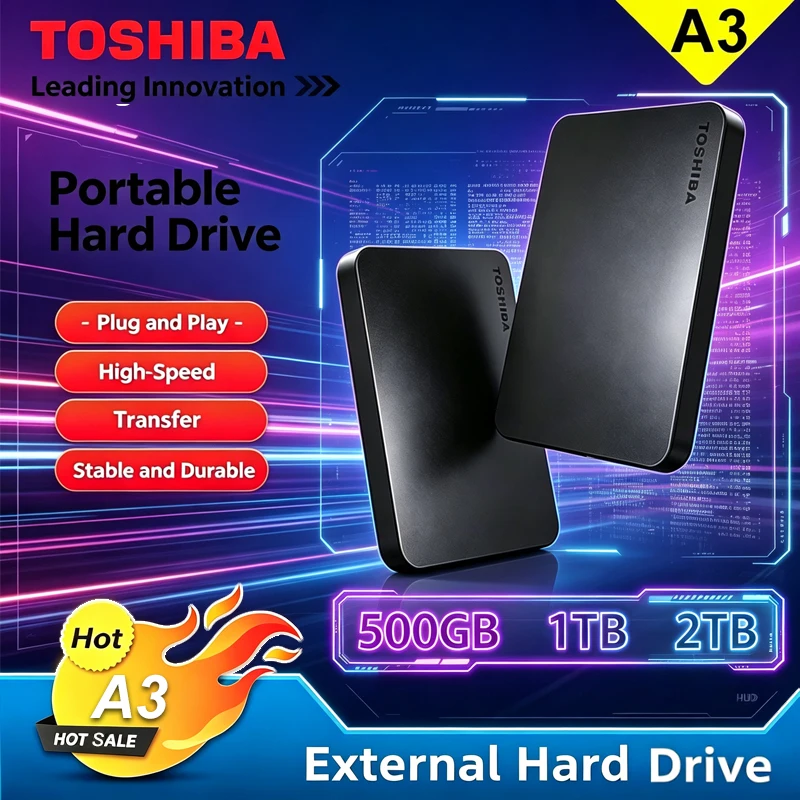 Laptop External Accessories - Disque dur externe portable Toshiba A3