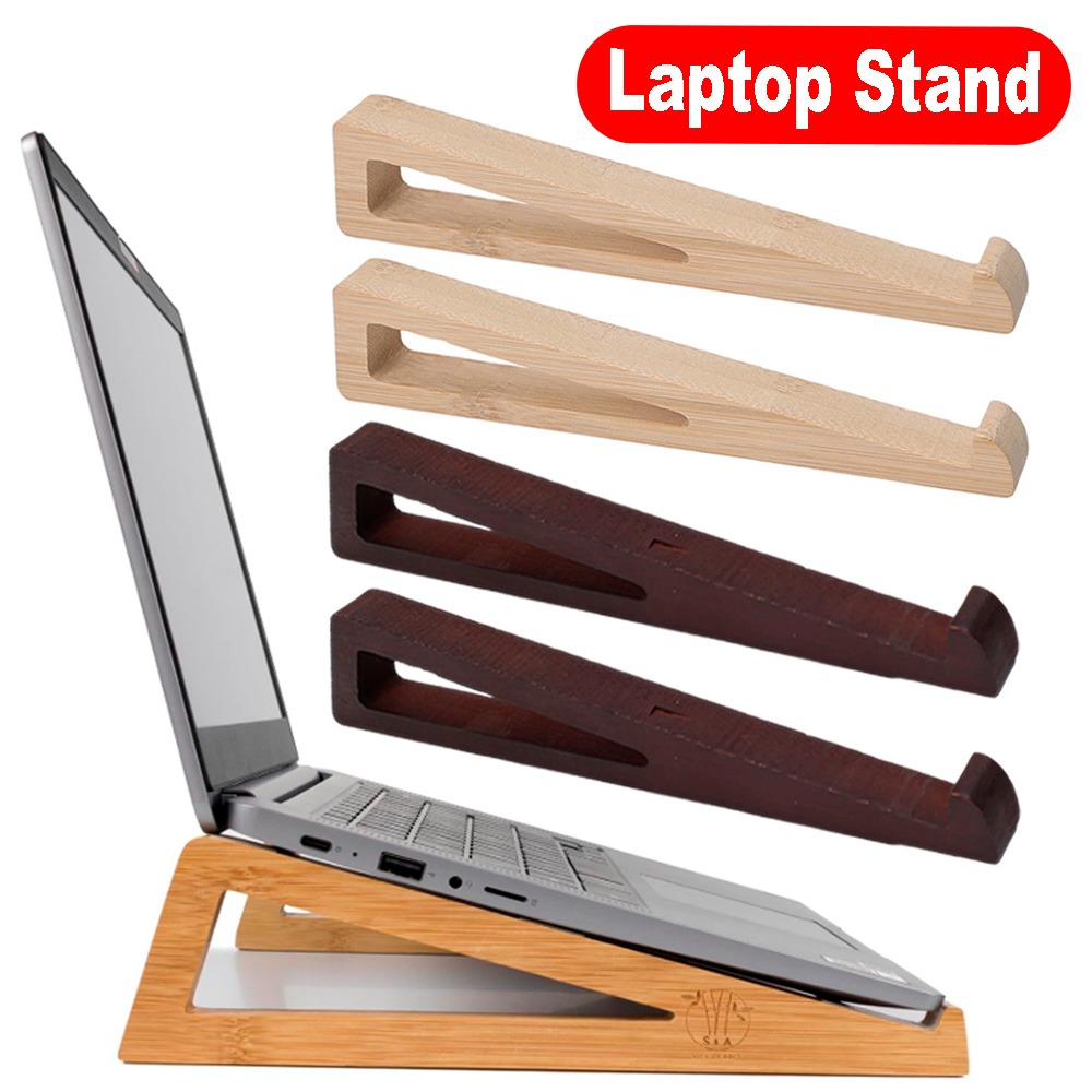 Laptop Accessories Design - Support d'ordinateur Portable pliable en bois,