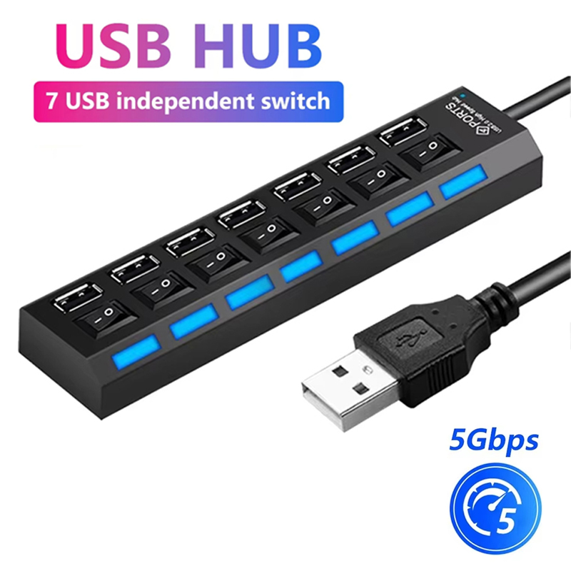 Laptop Accessories Wholesale - Répartiteur Hub USB 2.0 à 7