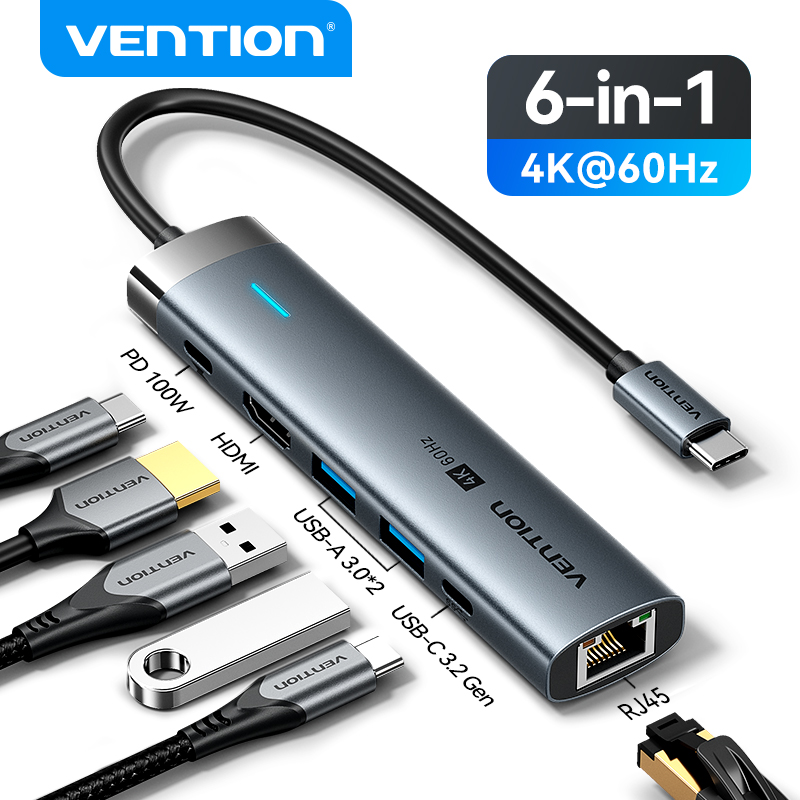 Apple Accessories Laptop - Vention-Adaptateur USB Type-C vers HDMI, 4K,