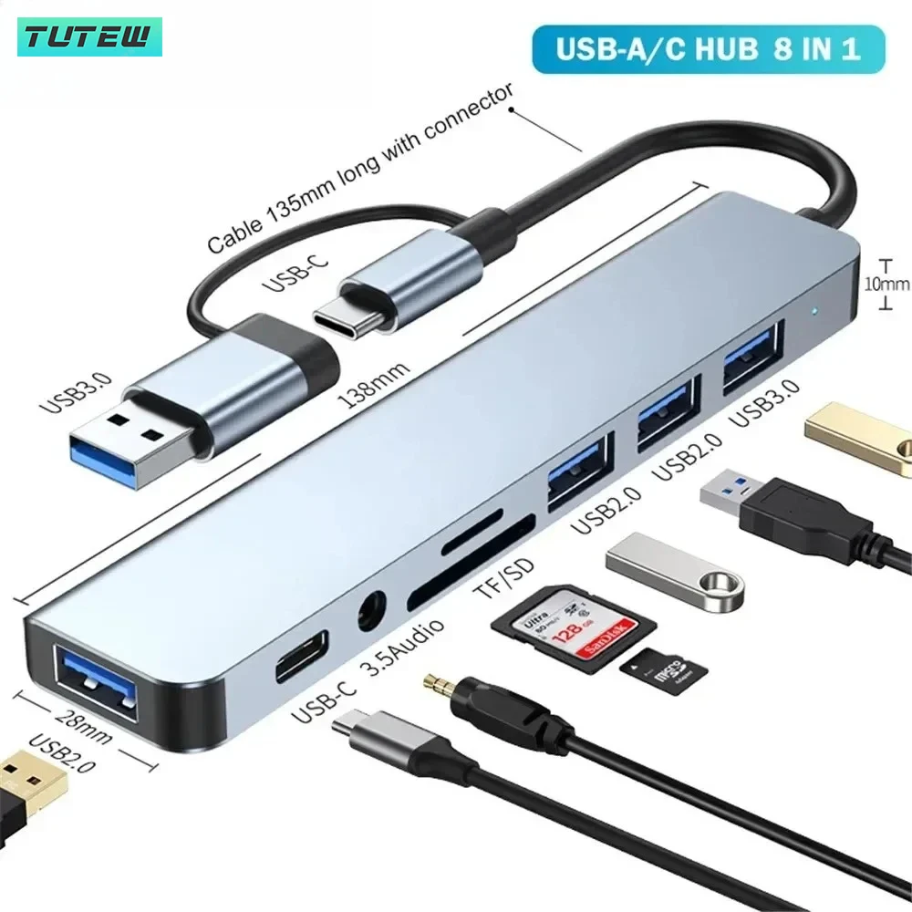 Répartiteur USB 8 en 1, Hub US - Laptop Accessories Hub avis et prix