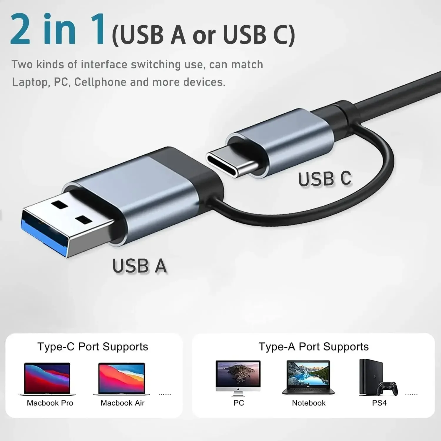Hub USB-C 8 en 2 avec lecteur  - Laptop Accessories Hub avis et prix
