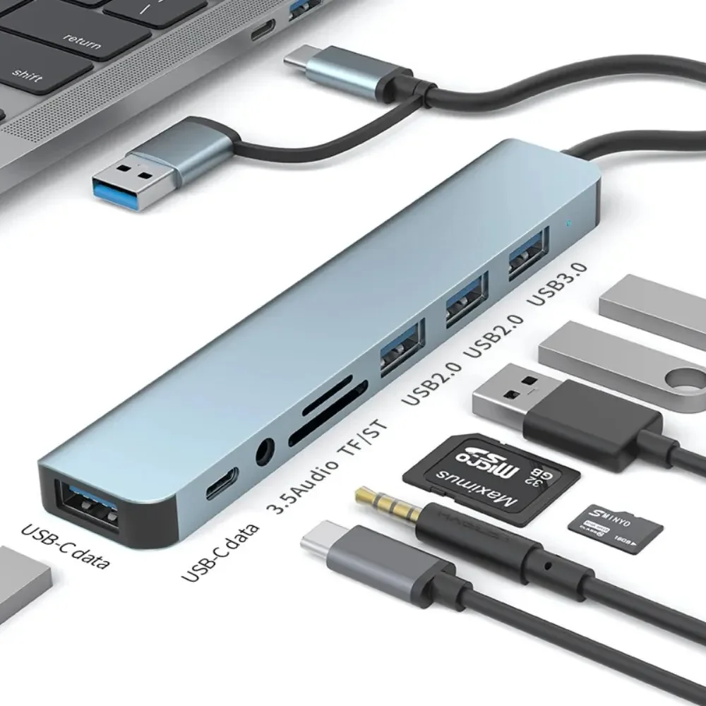 Hub USB-C 8 en 2 avec lecteur  - Laptop Accessories Hub avis et prix