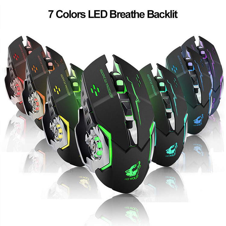 Free Wolf-Souris de jeu sans f - Laptop Electronics Accessories avis et prix