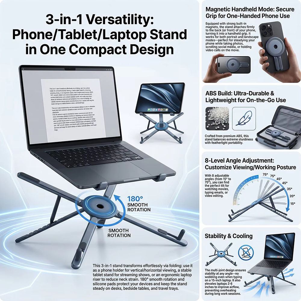 Support de téléphone magnétiqu - Laptop Extra Accessories avis et prix