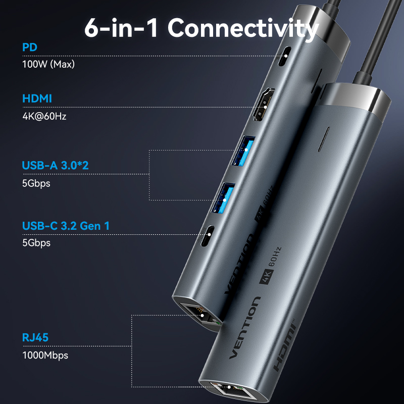 Vention-Adaptateur USB Type-C  - Apple Accessories Laptop avis et prix